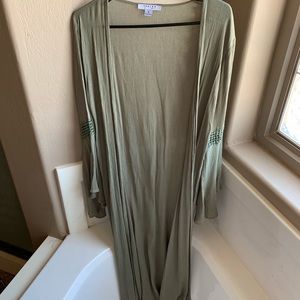 Olive green cardigan